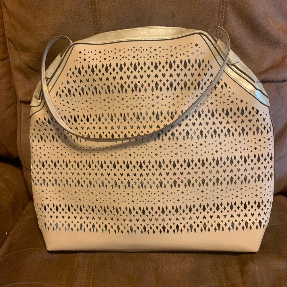 Stella & Dot, cream, tote